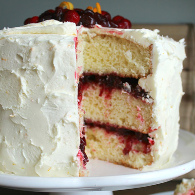 VANILLA CRANBERRY CAKE